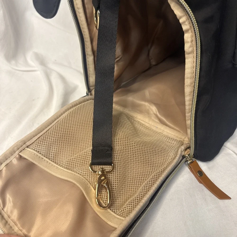 Mommore Baby Bottle Diaper Large Travel Stroller Bag Unisex Black Brown Classic